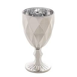 LYOR Diamond Conjunto 6 Taças para Água de Vidro, Prata (Prateada), 325 ml