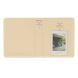 gazechimp Álbum de Fotos Namecard Estojo de Armazenamento Mini Film Book 64 Fotos para Instax Ivory