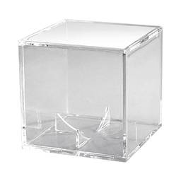 fengny Caixa para exibição de beisebol Cubo acrílico de proteção Suporte para beisebol quadrado transparente caixa de suporte para bola de 9 '