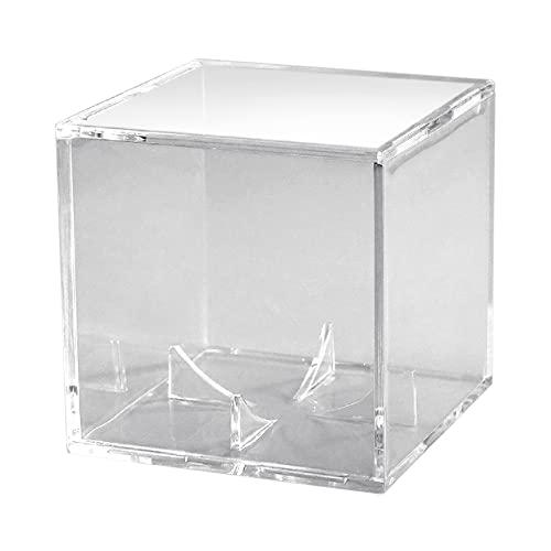 yeacher Caixa para exibição de beisebol Cubo acrílico de proteção UV Suporte para beisebol quadrado transparente caixa de suporte para bola de 9 '
