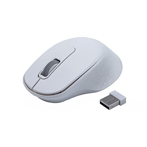 C3TECH Mouse Bluetooth M-BT200WH Branco - Wifi 2.4GHz sem fio, Windows, MacOS, Linux,Chrome 1600DPI, receptor Nano USB, botões silenciosos, design ergonômico