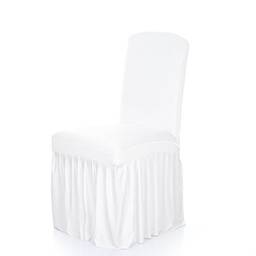 Aibecy Capa protetora para cadeiras de spandex plissada com babados esticável removível lavável em casa capa para cadeiras de spandex para festa de casamento Sala de jantar do hotel