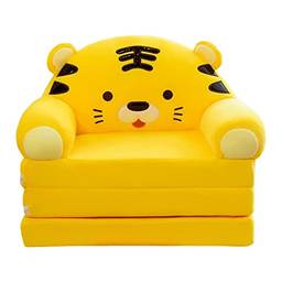 gazechimp cadeira de sofá dobrável infantil lavável protetor de móveis durável para decoração, AMARELO