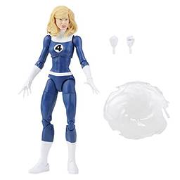 Boneca Marvel Legends Series Retrô Fantastic Four, Figura de 15 cm - Mulher Invisível - F0350 - Hasbro, azul e branco