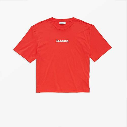 Camiseta Básica, Lacoste, Feminino, Vermelho, M