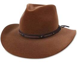 Chapéu Cowboy Australiano Chapelaria Vintage – Marrom M