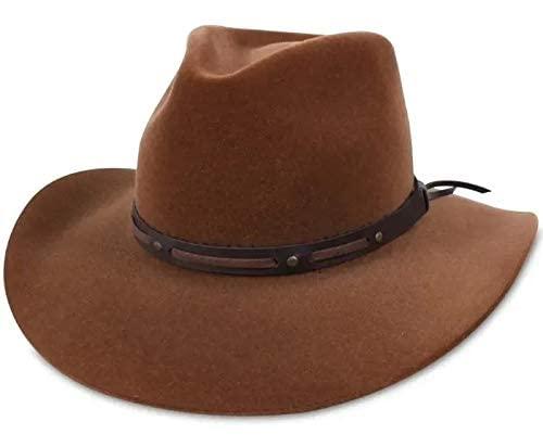 Chapéu Cowboy Australiano Chapelaria Vintage – Marrom G