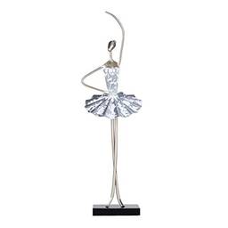 KKcare Estatueta de balé estátua de bailarina escultura de ferro artesanal garota de balé decoração de personagem sala de dança decoração de sala de dança presentes para dançarinos de balé