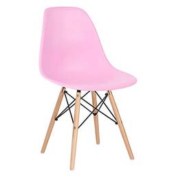 Cadeira Charles Eames Eiffel Dsw - Rosa claro - Madeira clara