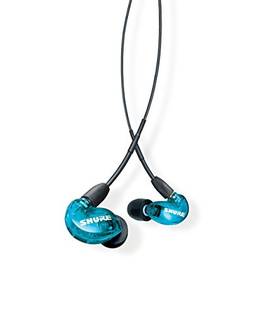 Shure Fones de ouvido com fio SE215 PRO – Fones de ouvido profissionais com isolamento de som, som nítido e graves profundos, microdriver dinâmico único, monitor de orelha de ajuste seguro e estojo de transporte – Azul (SE215SPE)