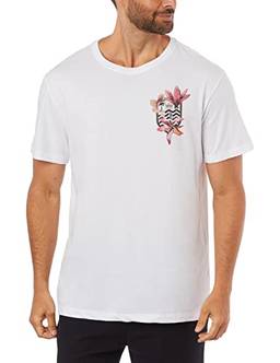 Camiseta,T-Shirt Stone Brasão Florido,Osklen,masculino,Branco,GG