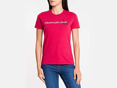 Camiseta Meia Reat, Calvin Klein, Feminino, Vermelho, M