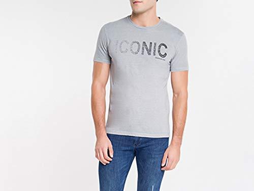 Camiseta Básica, Calvin Klein, Masculino, Cinza Claro, G