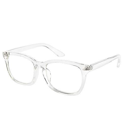 Cyxus Armação de Óculos Masculino e Feminino, Moda Armação Retangular Oculos de Balcão (transparente 8082X34)