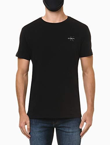 Camiseta Re issue peito, Calvin Klein, Masculino, Preto, G