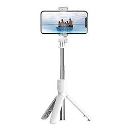 Romacci BT Selfie Stick Dobrável Tripé 360 ° Rotação Suporte multifuncional portátil para celular ajustável para tirar fotos e gravar vídeos de shows ao vivo