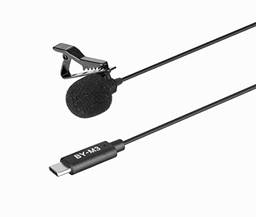 BOYA Microfone omnidirecional de lapela BY-M3 para dispositivos Android USB-C (cabo de 6 m)