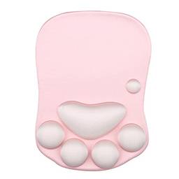 Mouse Pad de silicone para pulso Garra de gato bonito Mouse pad de silicone anti-derrapante Movimento suave Posicionamento preciso rosa