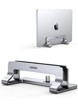 UGREEN Vertical Laptop Stand Holder Desk Aluminium Dock Compatível com MacBook Pro Air Laptop Stand Desktop Ajustável, HP Notebook, Dell Chromebook de até 17,3 polegadas