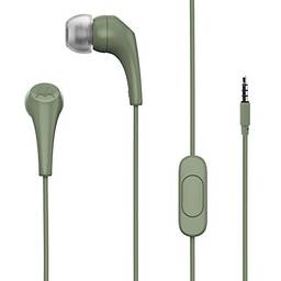 Fone de Ouvido Estereo Earbuds 2, Intra-Auricular com Microfone, Motorola, Sh006, Oliva, Único