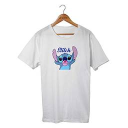 Camiseta T-shirt Lilo E Stitch Chiclete Desenho Retro (XG, BRANCO)