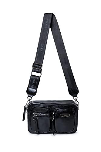 Crossbody Bag Soft Techno Leather Ellus, Feminino, Preto, U