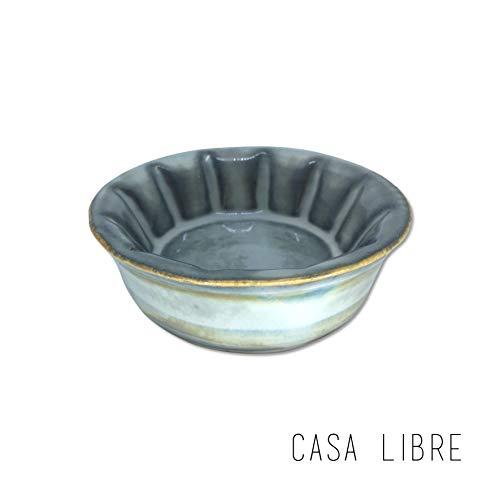 Jogo Tea Light Selenne com 4 Peças em cerâmica Casa Libre Cinza