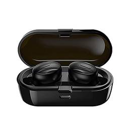 Fone de ouvido Bluetooth, XG13 Fones de ouvido esportivos, fones de ouvido estéreo sem fio Bluetooth 5.0 microfone embutido com estojo de carregamento de 350 mAh, com visor digital, preto
