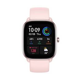 Amazfit GTS 4 MINI Smartwatch, com GPS e Alexa integrados, tela AMOLED HD de 1,65", bateria com duração de 15 dias para telefone Android compatível com iPhone (Pink)