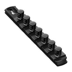 Ernst Manufacturing Organizador de soquetes de 20 cm com clipes de trava de giro de 19 cm, preto