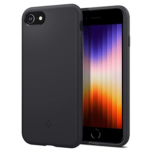 Spigen Capa de silicone projetada para iPhone SE 2022/capa para iPhone SE 3 2022/iPhone SE 2020/capa para iPhone 8/iPhone 7 – preta