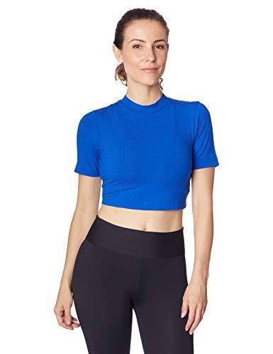 Blusa Canelada, Colcci Fitness, Feminino, Azul Ultra Blue, P