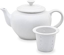 Bule de Chá com Infusor 600mL, Cerâmica, Branco, Le Creuset