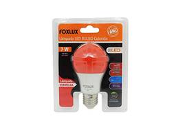 Lâmpada LED Bulbo Colorida Foxlux – Vermelha – 7W – Bivolt (110/240V) – Base E-27