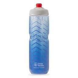 Polar Bottle Garrafa de água térmica para bicicleta Breakaway – livre de BPA (azul e prata, 590 ml)