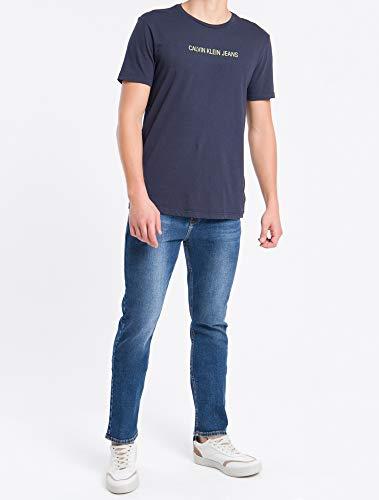 Camiseta Logo Centro, Calvin Klein, Masculino, Azul, M