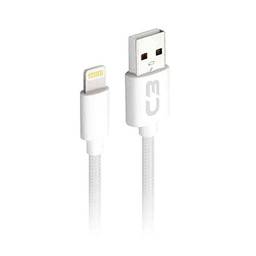 Cabo USB-Lightning C3PLUS CB-L11WH 1M Branco - Compatível com IOS USB-Lightning Corrente 2A