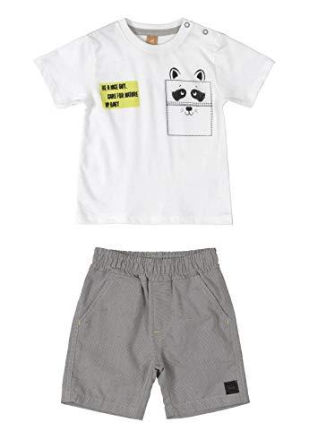 Conjunto Camiseta e Bermuda, Up Baby, Meninos, Branco Especial, 2