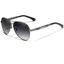 Óculos de Sol Masculino Aviador Estilo Militar Kingseven Polarizados N7730 (C5)
