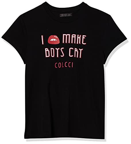 Camiseta Estampada Colcci Fun, Meninas, Preto, 14