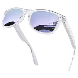 Óculos de Sol Polarizados Vintage Clássicas com Proteção UV, Óculos Dark Sol de Homens e Mulheres para Bicicleta Driving Fishing Running Baseball Golfe