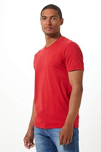 Camiseta Gola V, Replay, Masculino, Vermelho, g