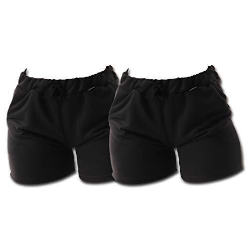 Kit 2 Shorts Moletinho Click Feminino com Bolso Preto
