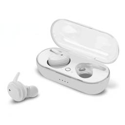 SZAMBIT Fones de ouvido Bluetooth In Ear 5.0 Fones de ouvido sem fio Controle de toque com microfone HD Sound IPX5 Modo individual/duplo para IOS Android Samsung Huawei HTC,Branco (white)