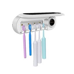 NEARAY Porta Escova De Dente, Esterilizador UV Esterilizador de escova de dentes, uv desinfecção inteligente recarregável secagem rápida suporte de escova de dentes fixado na parede