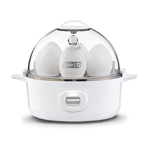 DASH Panela elétrica Express para ovos com 7 capacidades para cozidos, escalfados, mexidos ou omeletes, com função de desligamento automático, 360 watts, branca