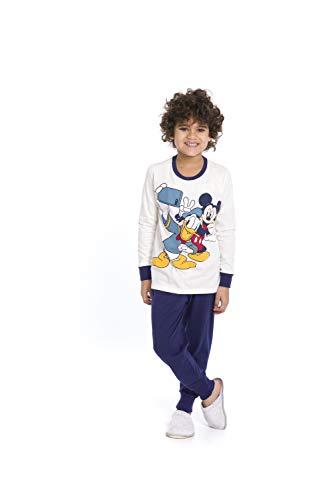 Conjunto de pijama Evanilda, Disney, Meninos, Branco/Azul, 10
