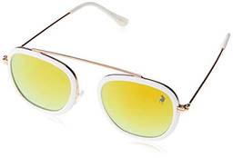 Óculos de Sol Polo London Club lente com Proteção UVA/UVB - Aviador fashion Branco único