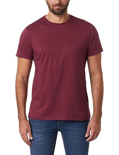 Camiseta Gola C Masculina, basicamente, Vermelho Vinho, M