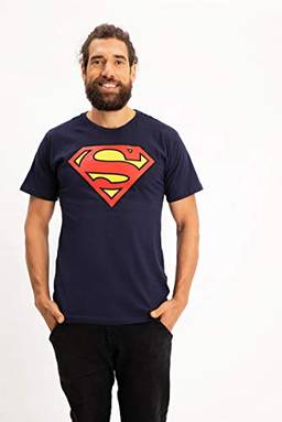Camiseta Logo Superman, Piticas, Unissex, Azul, 12